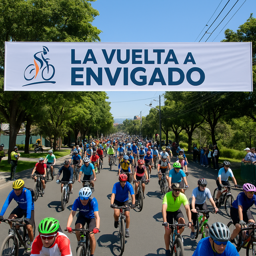Ciclistas en La Vuelta a Envigado